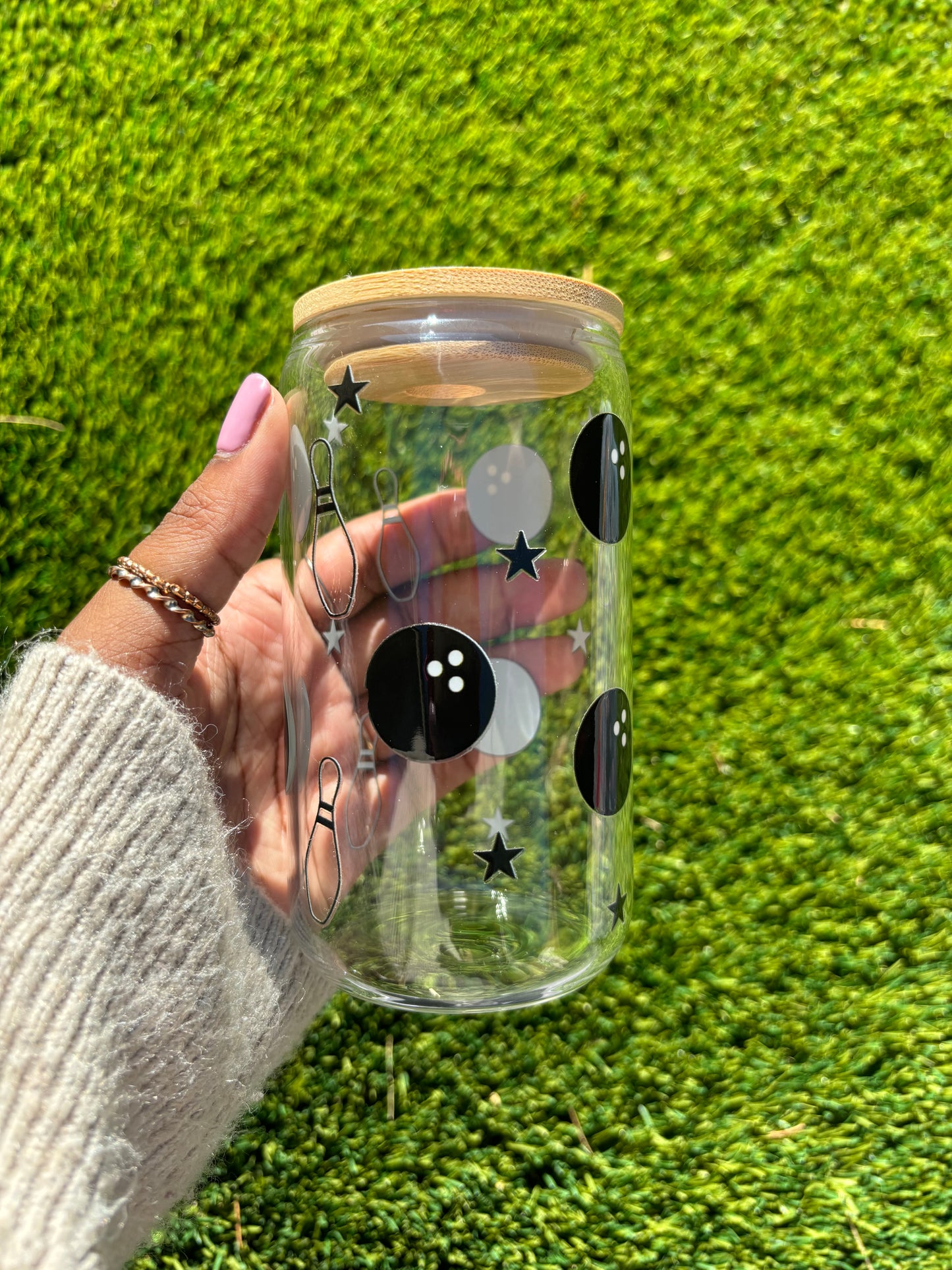 Bowling Stars Glass Tumbler
