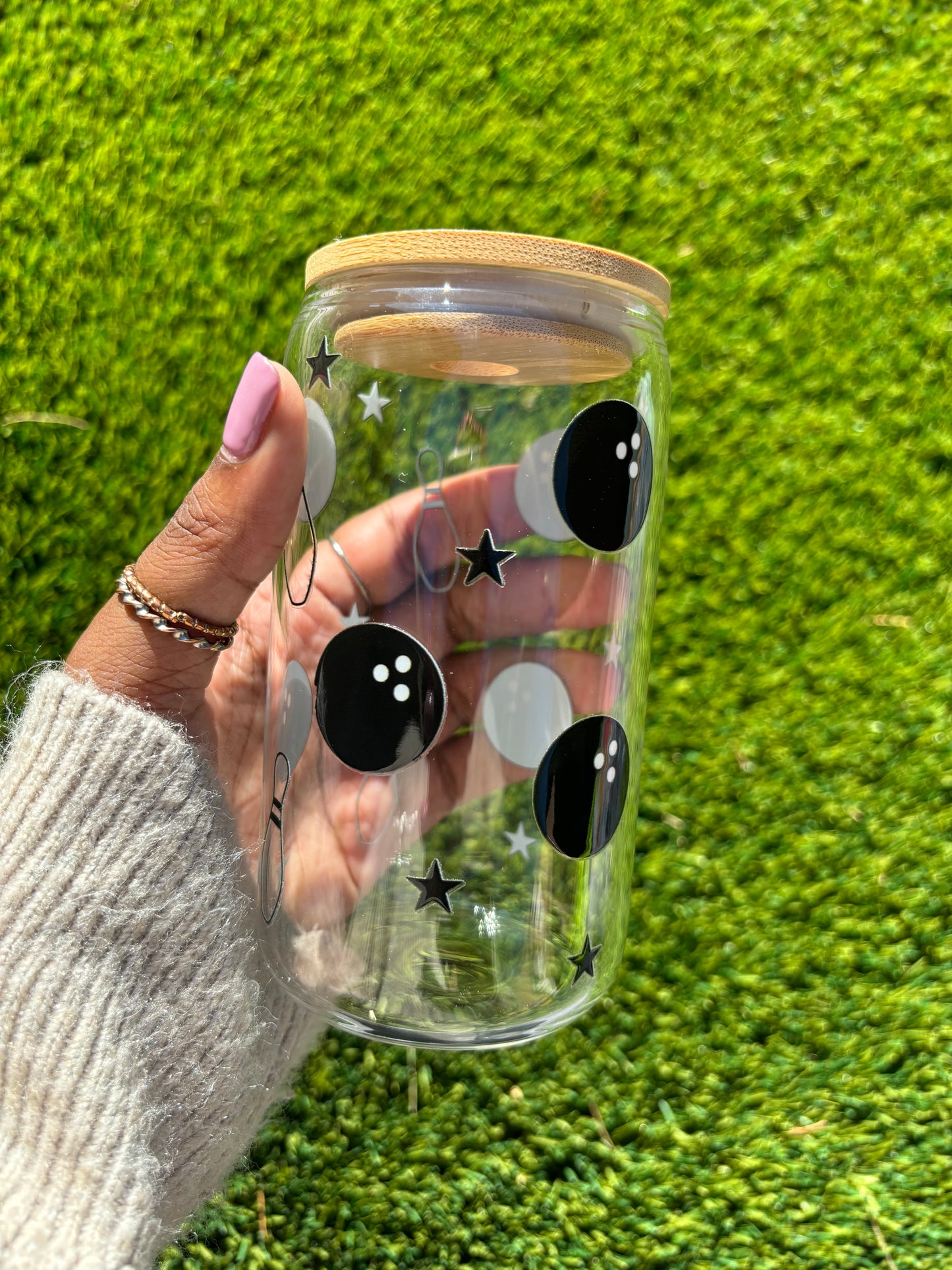 Bowling Stars Glass Tumbler