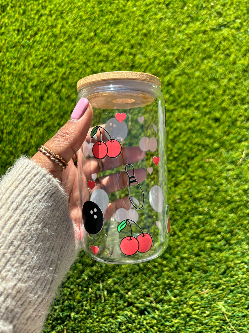 Cherry Glass Tumbler