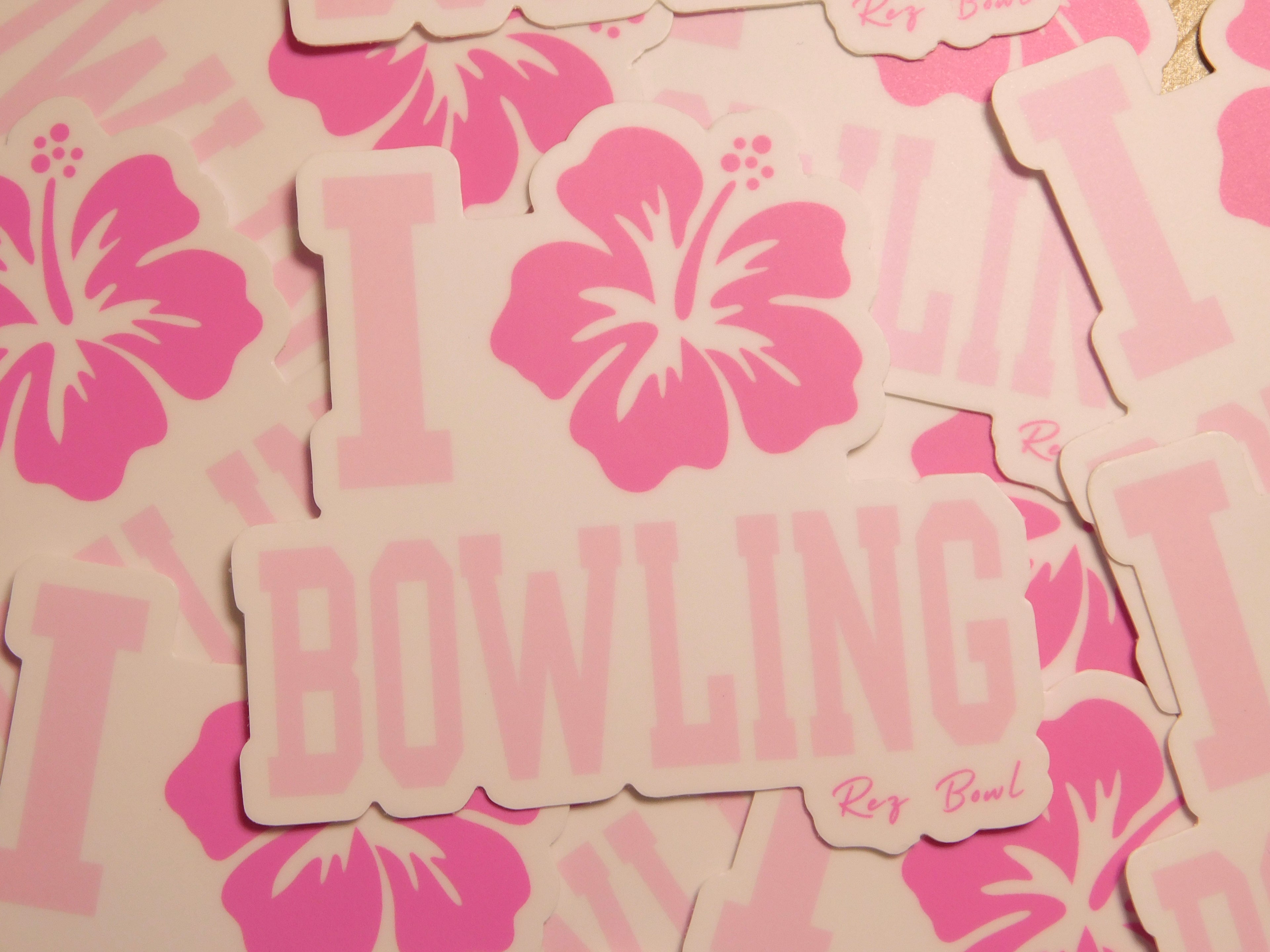 Hibiscus Bowling Sticker