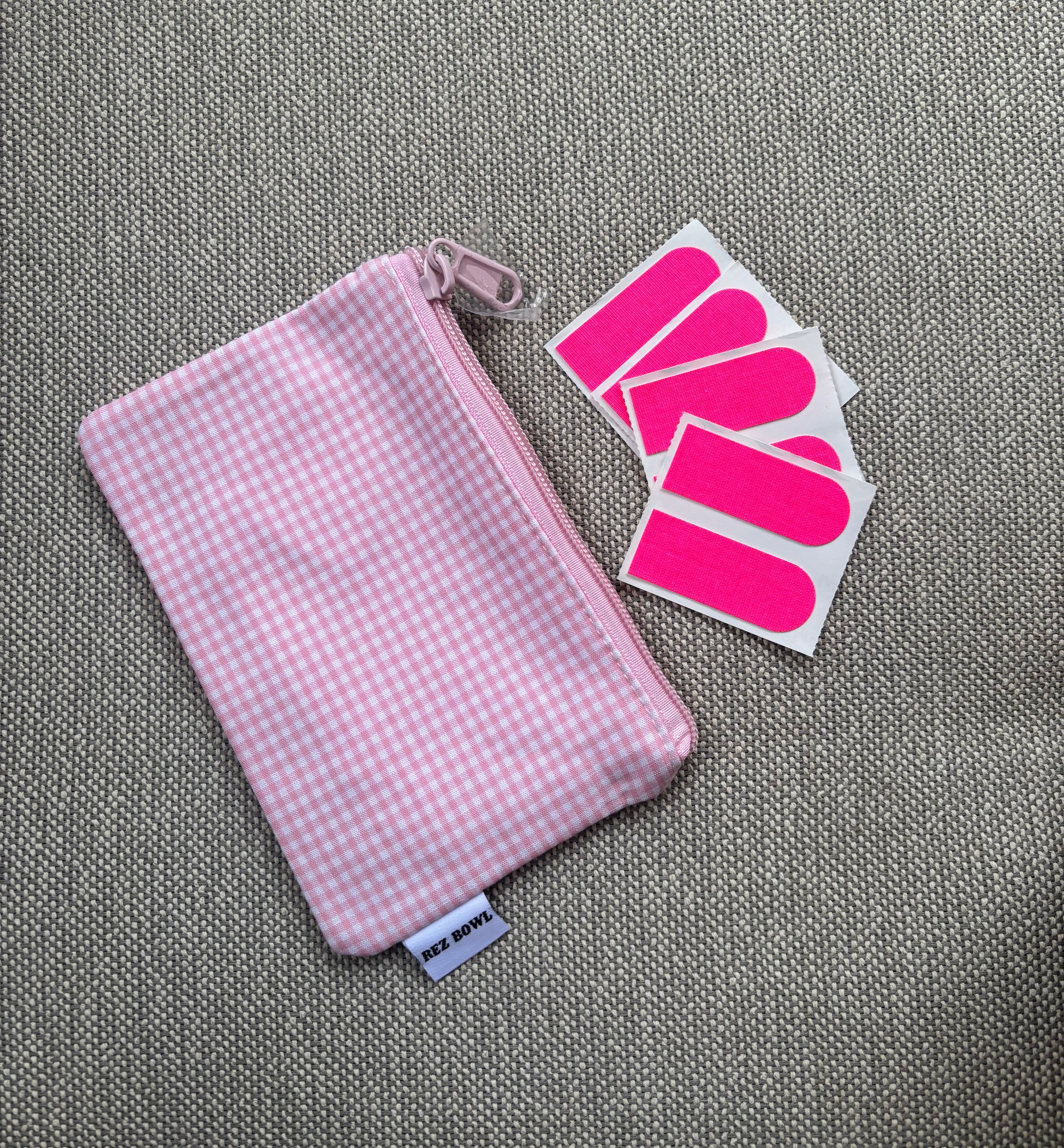 Pink Gingham Tape Pouch