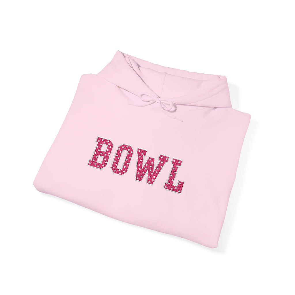 Embroidered Pink Polka Dot Hoodie