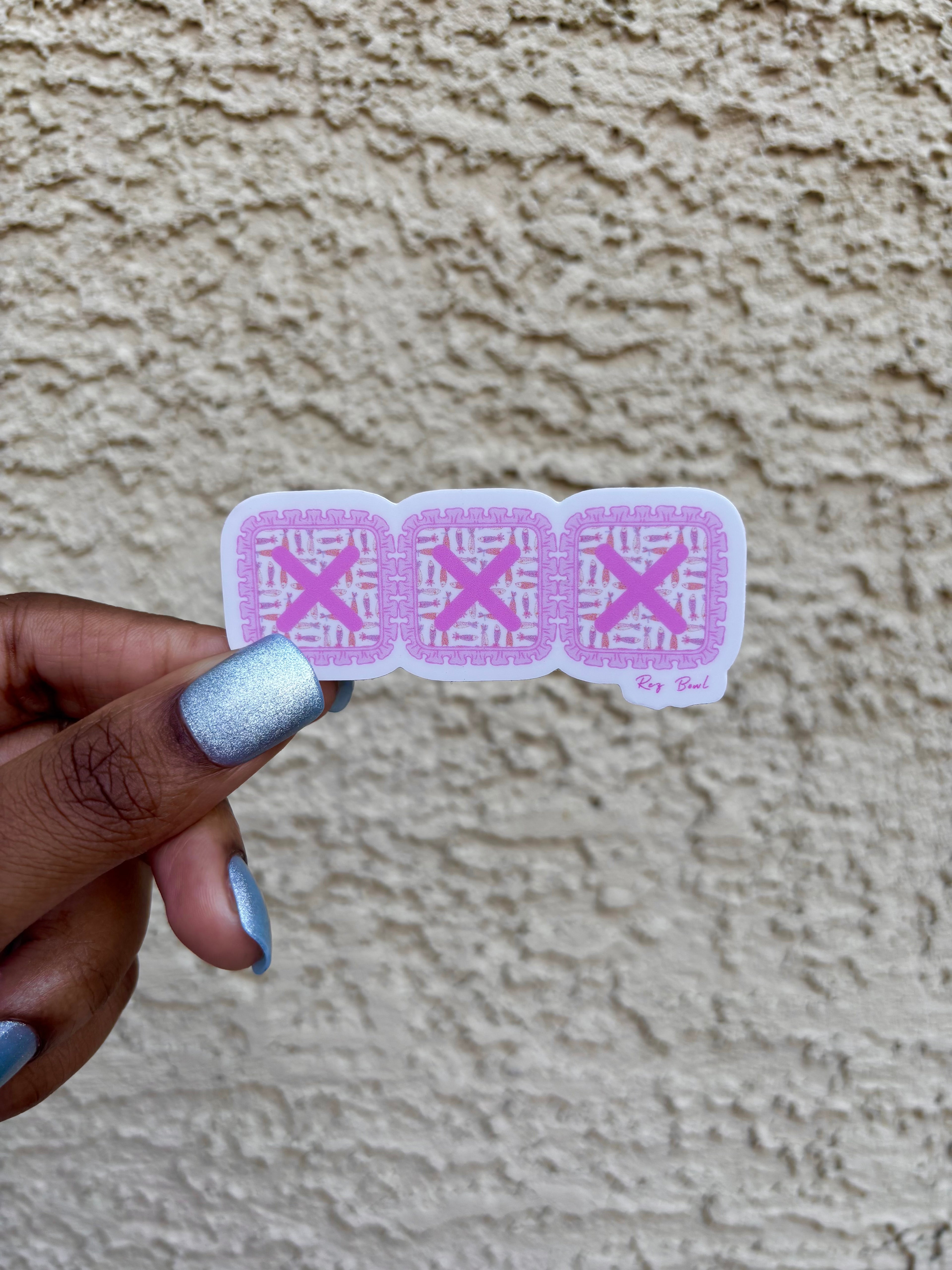 3 Strikes Pink Sticker