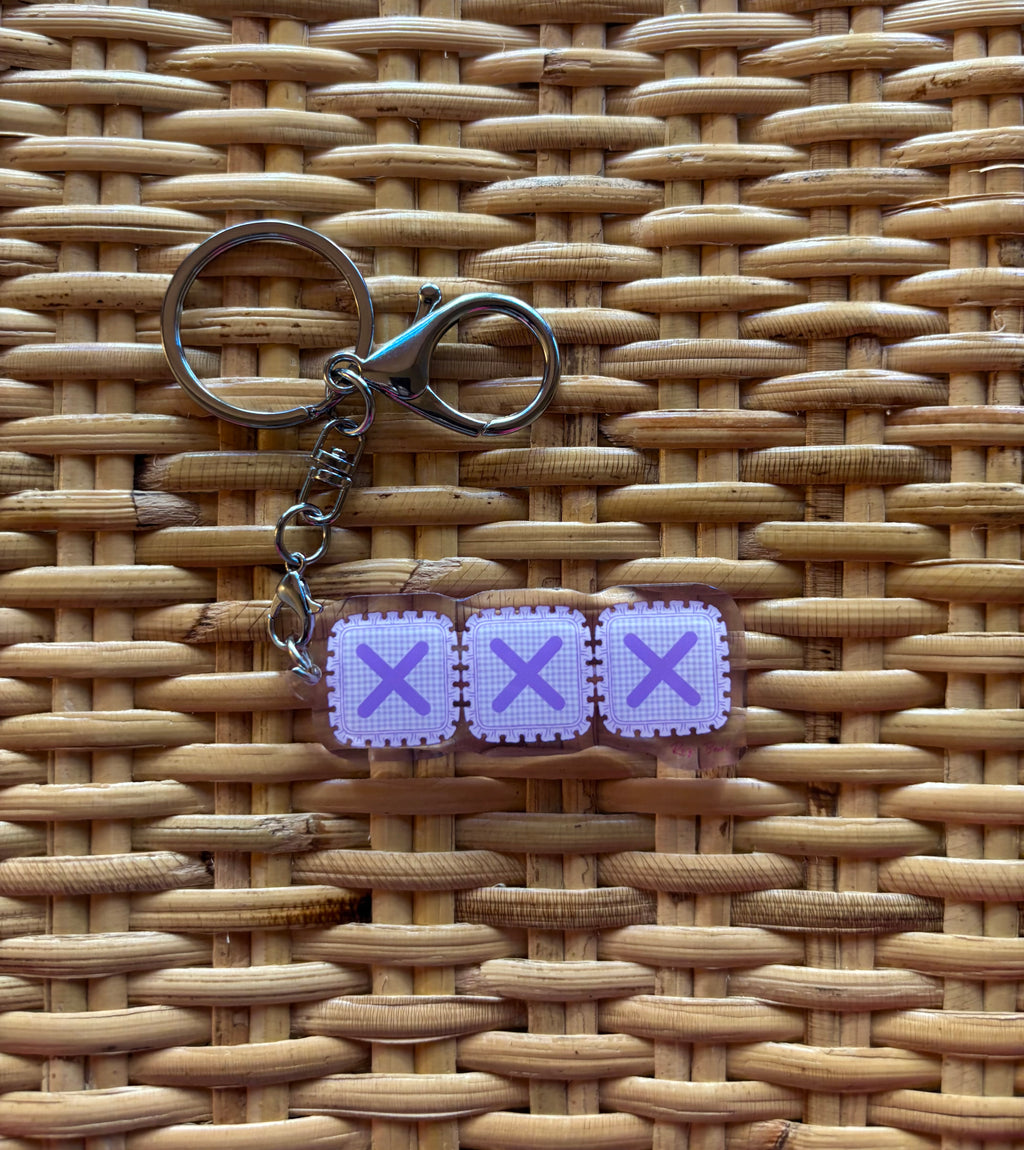 3 Strikes Purple Gingham