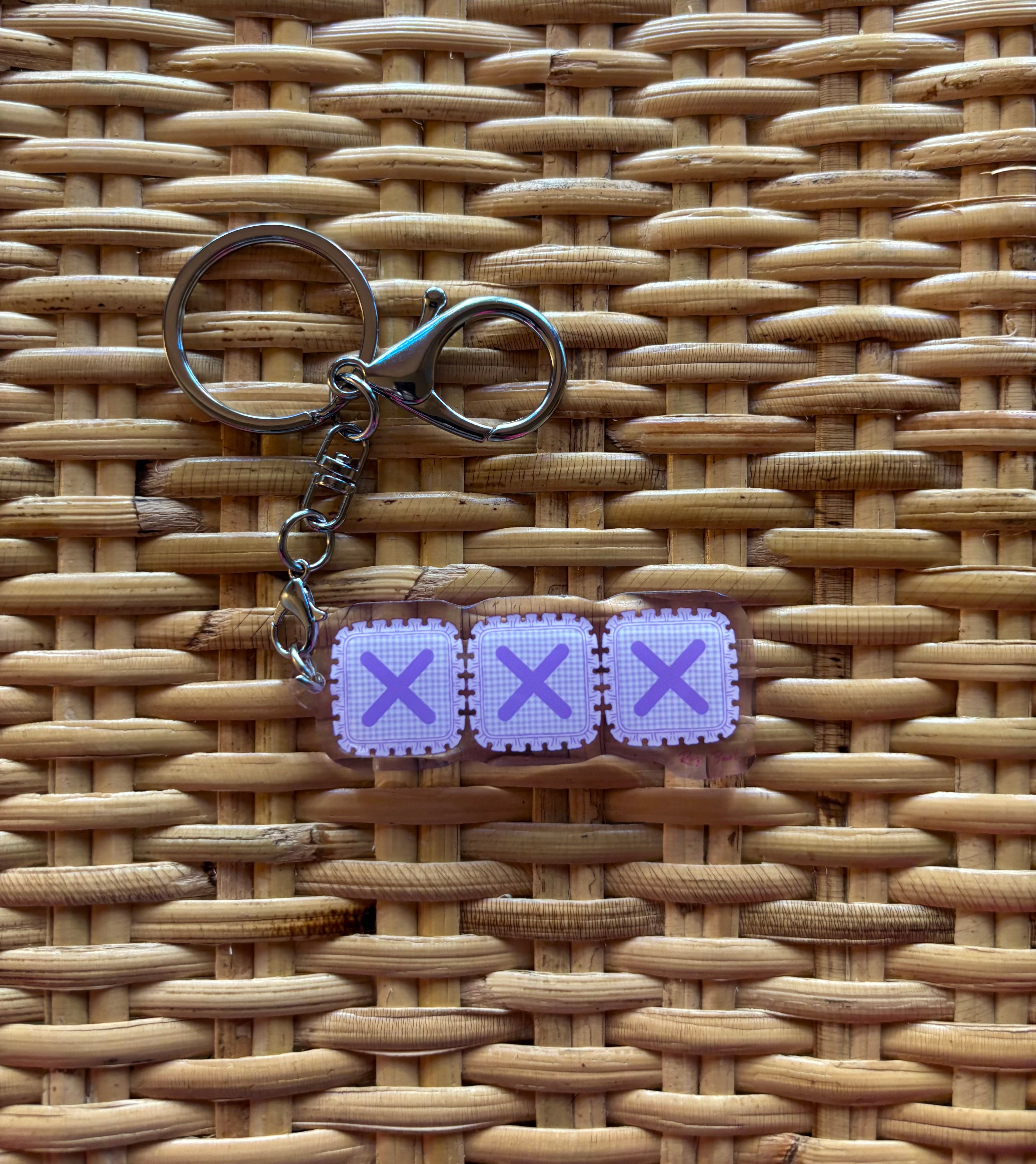 3 Strikes Purple Gingham