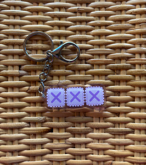 3 Strikes Purple Gingham