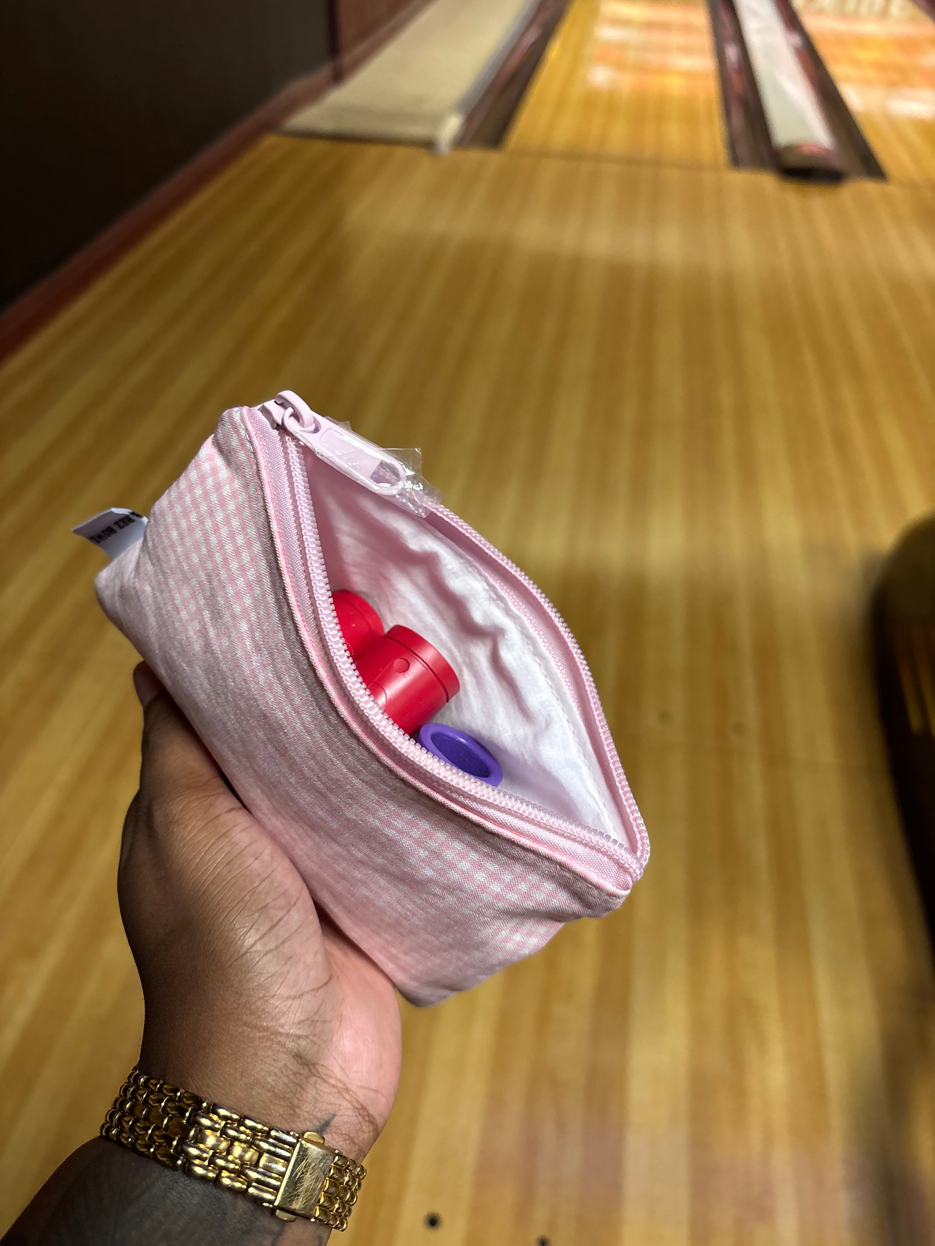Pink Gingham Tape Pouch