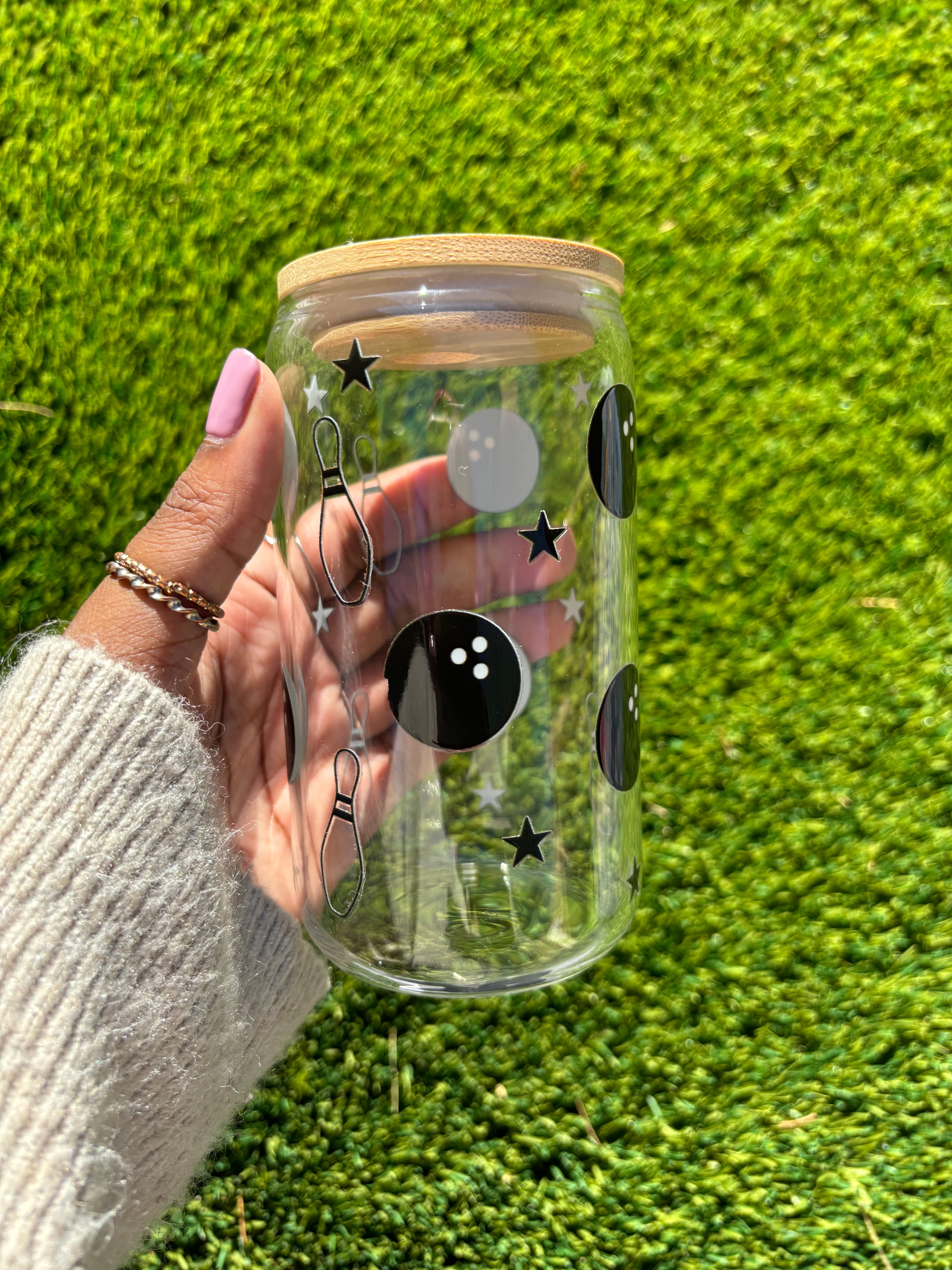 Bowling Stars Glass Tumbler