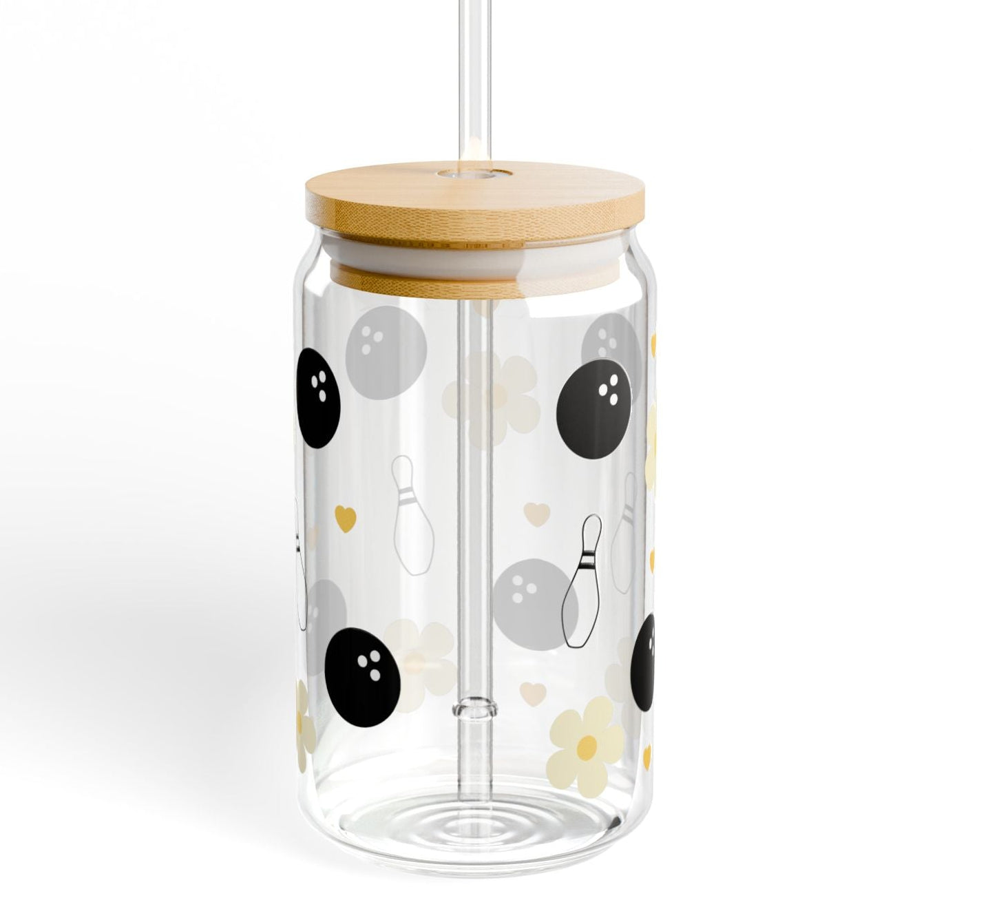 Yellow Flower Glass Tumbler