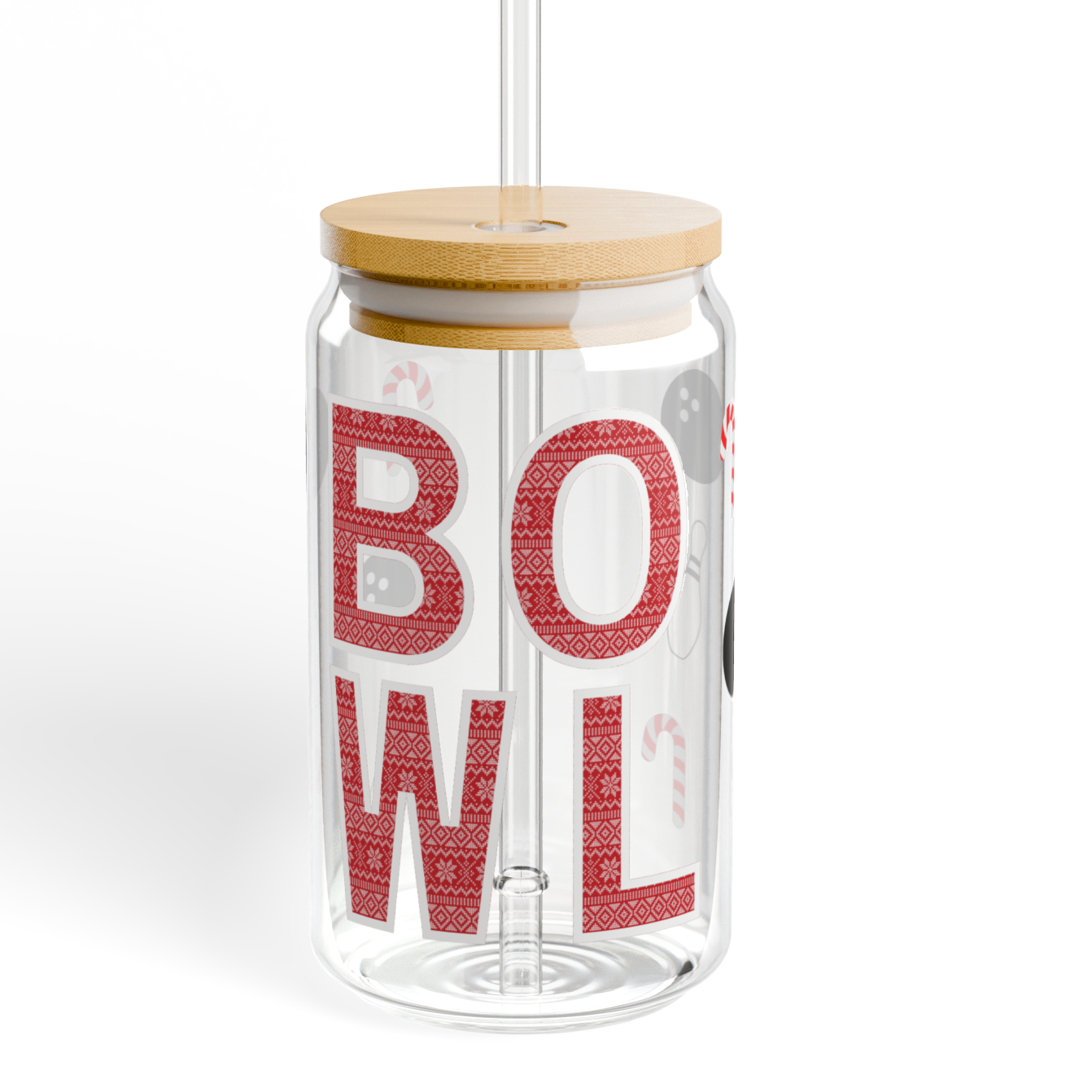 Candycane Glass Tumbler