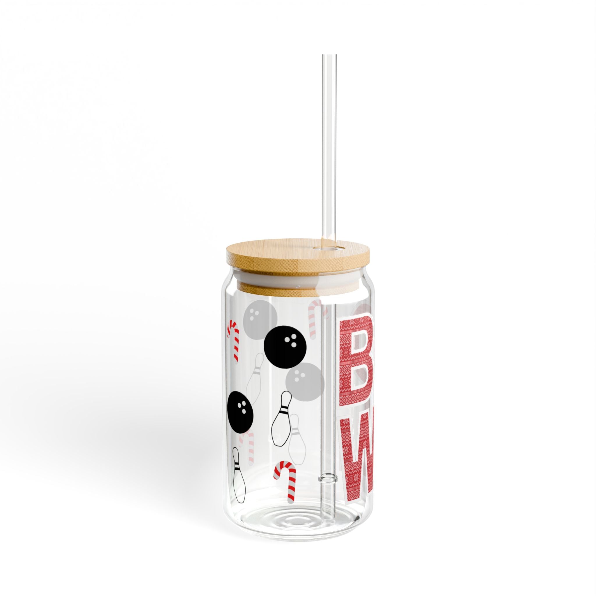 Candycane Glass Tumbler