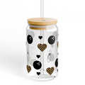 Leopard Heart Glass Tumbler