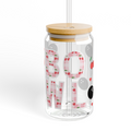Cherry Gingham Glass Tumbler