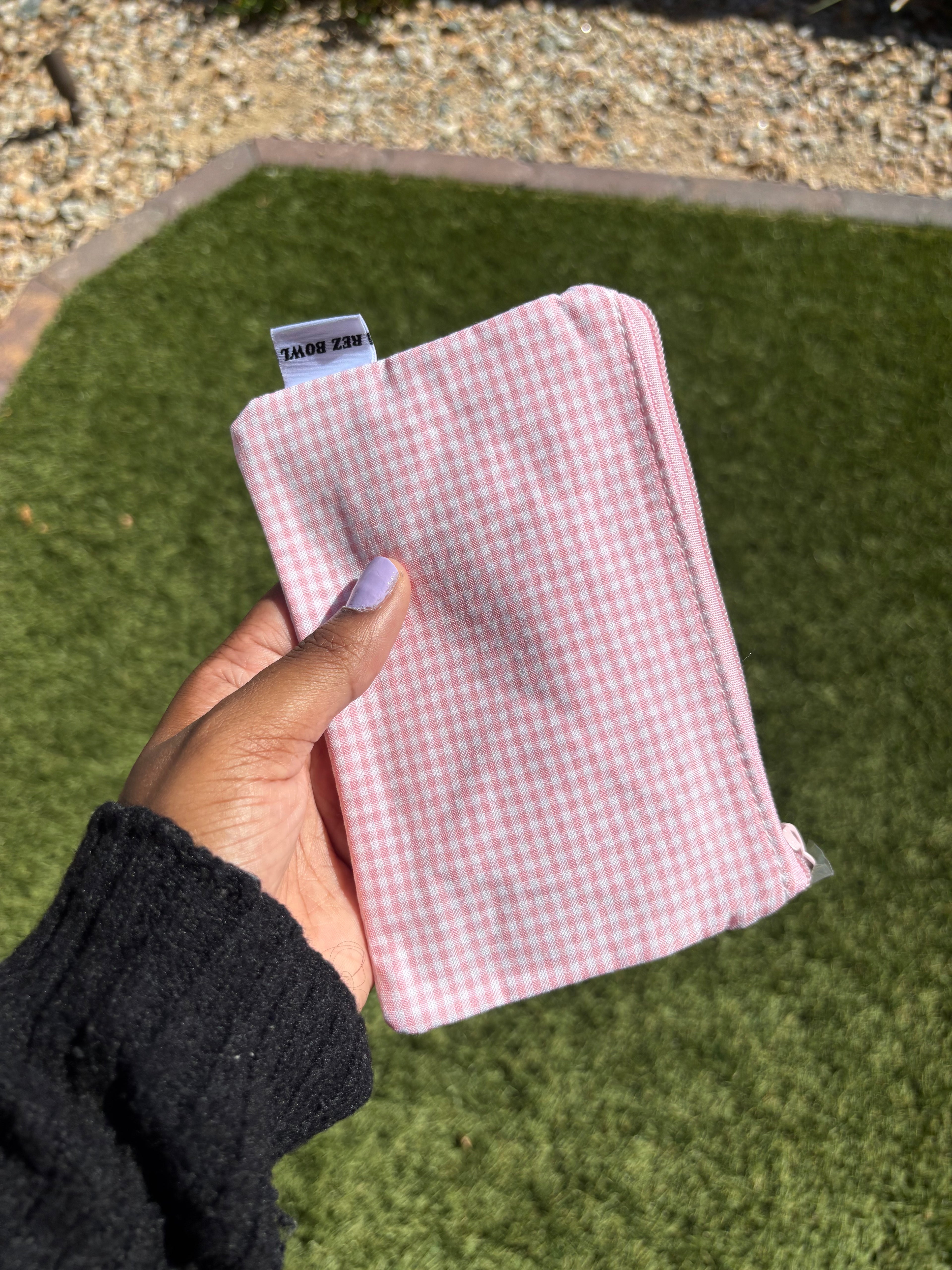 Pink Gingham Tape Pouch