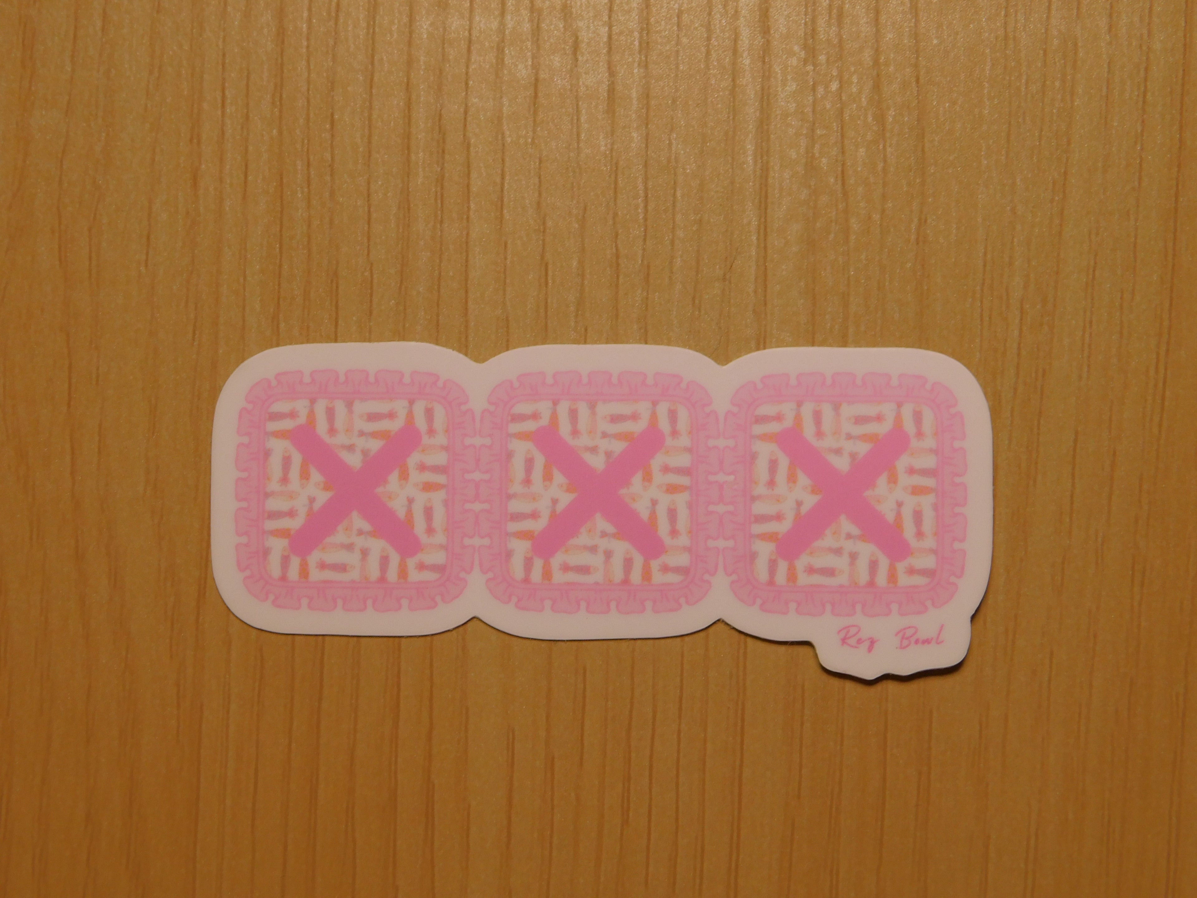 3 Strikes Pink Sticker