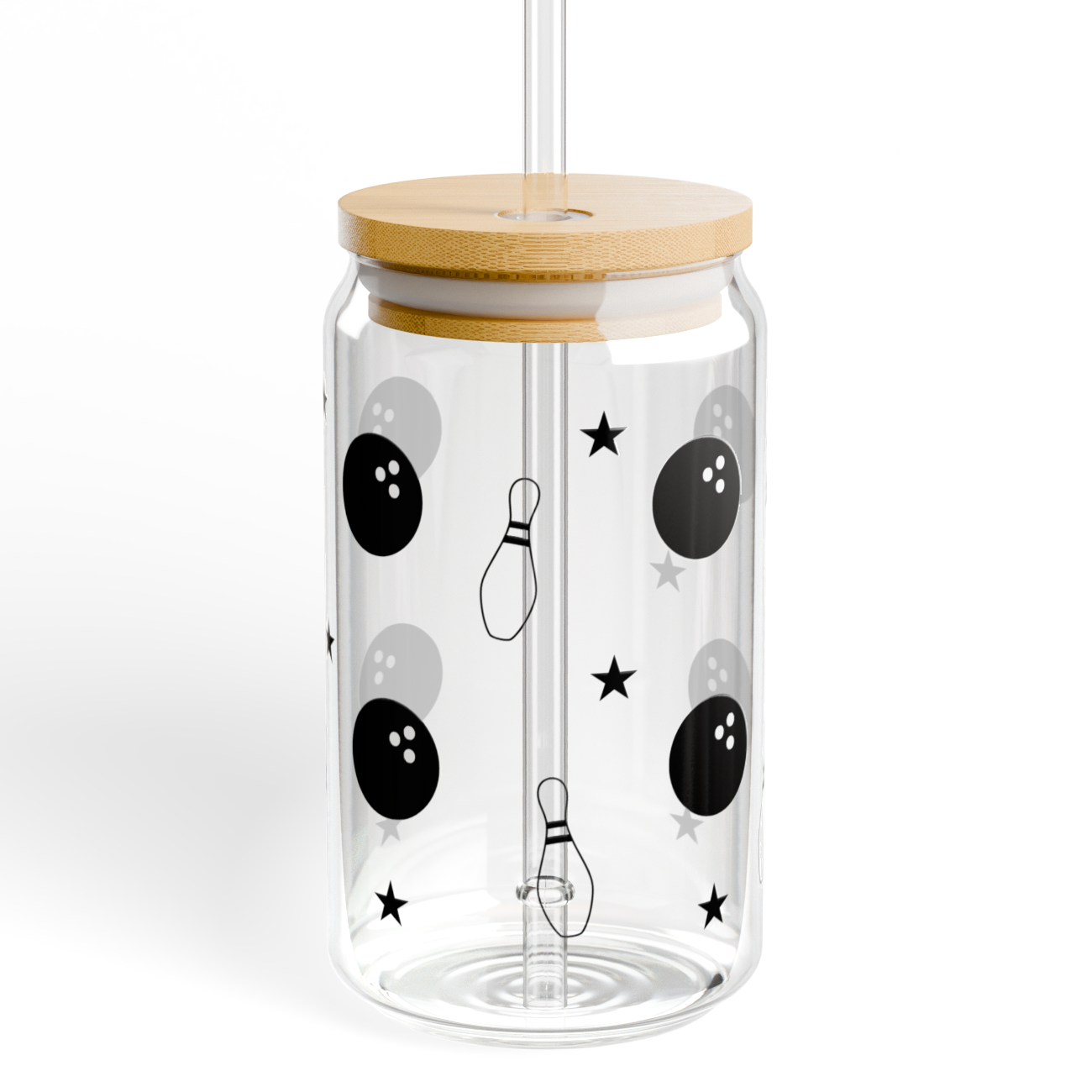 Bowling Stars Glass Tumbler
