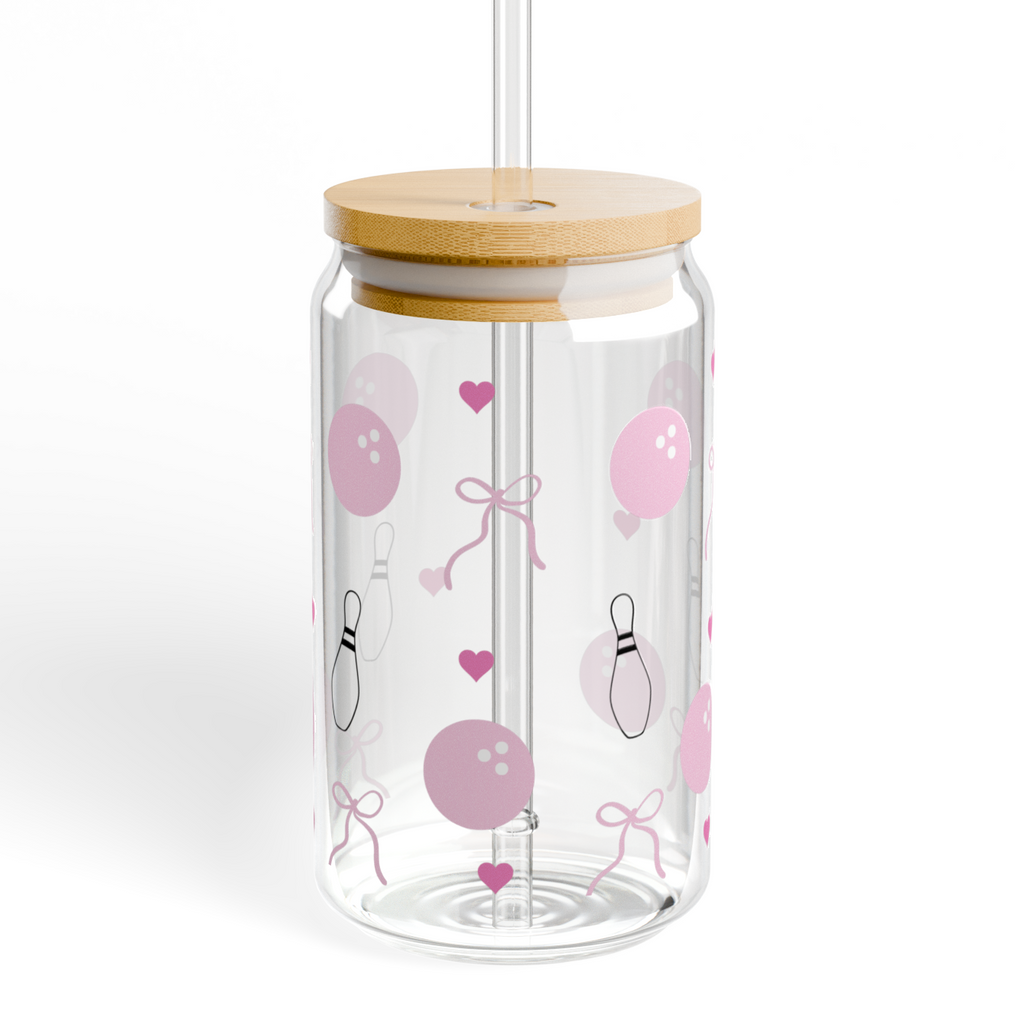 Pink Bows Glass Tumbler