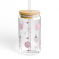 Pink Bows Glass Tumbler