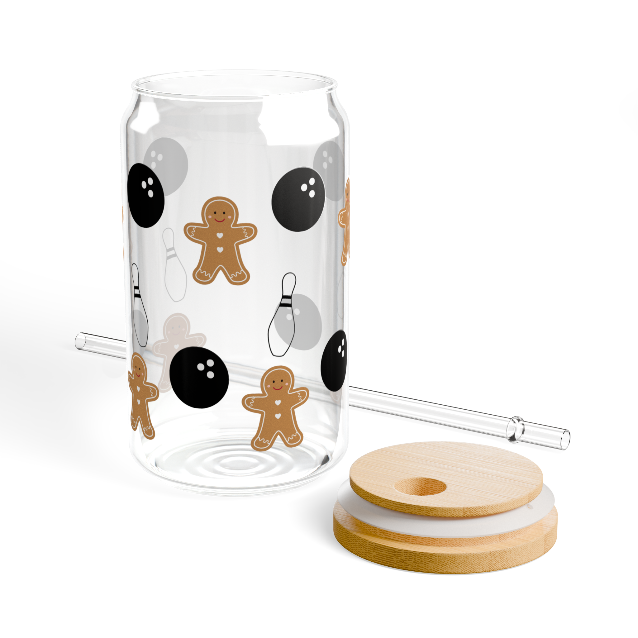 Gingerbread Glass Tumbler