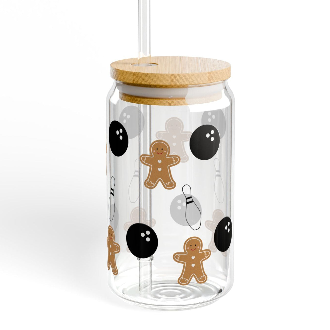 Gingerbread Glass Tumbler