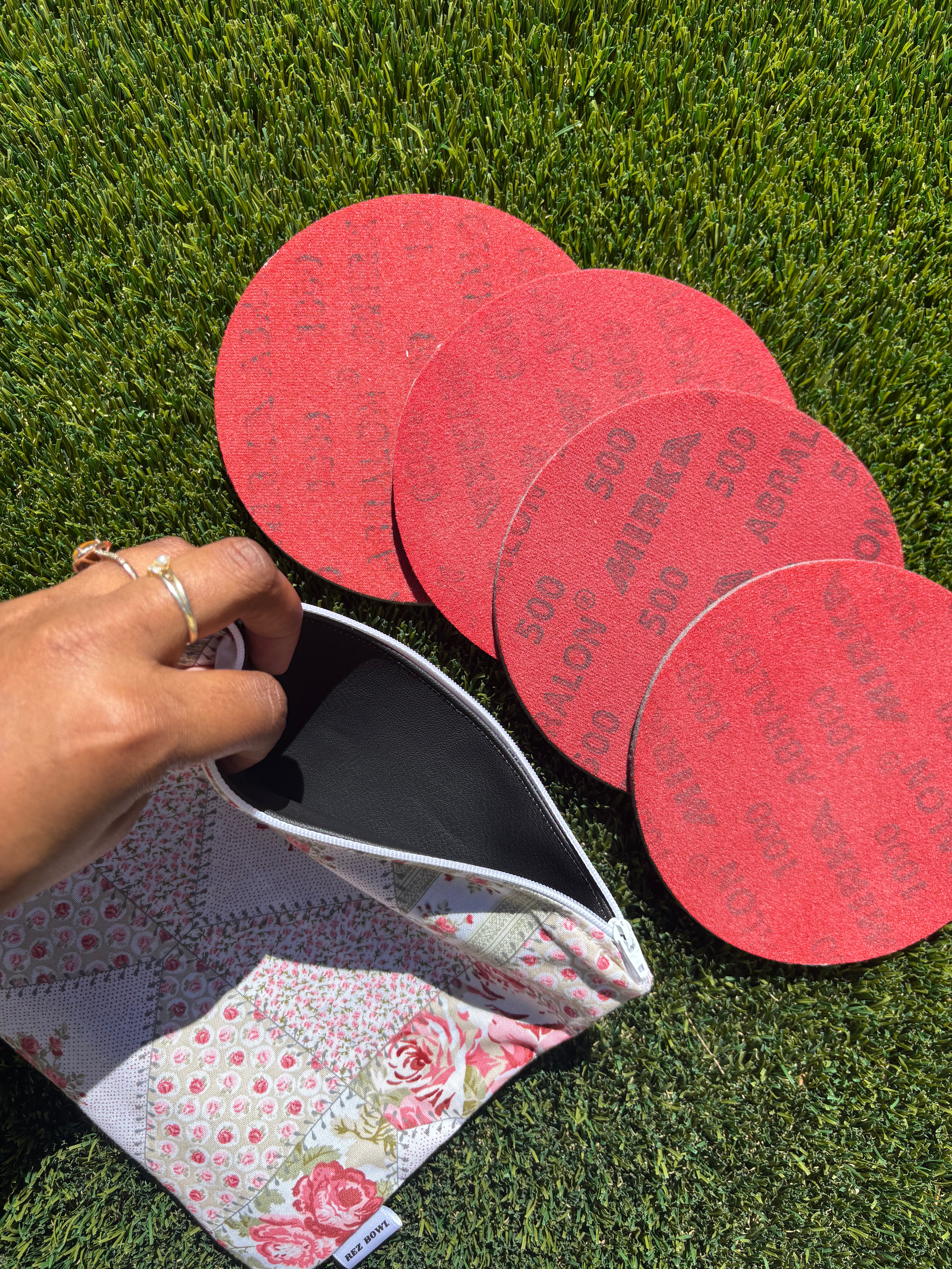 Rose Petal Abralon Pad Bag *faulty