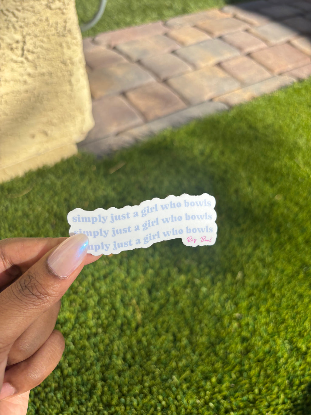 Simply Just A Girl Who Bowls Sticker