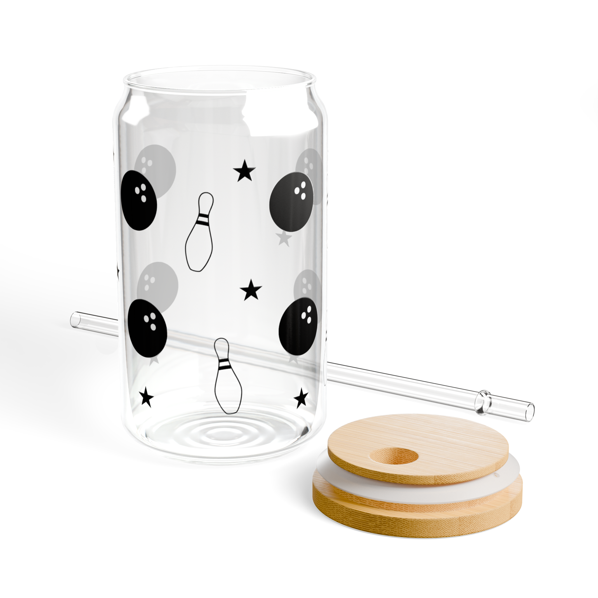 Bowling Stars Glass Tumbler